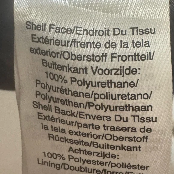 DKNY Jeans Faux-Leather Belted-Hem Moto Jacket Size Large - Picture 5 of 5